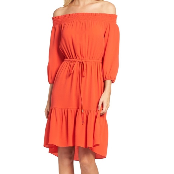 vince camuto orange dress
